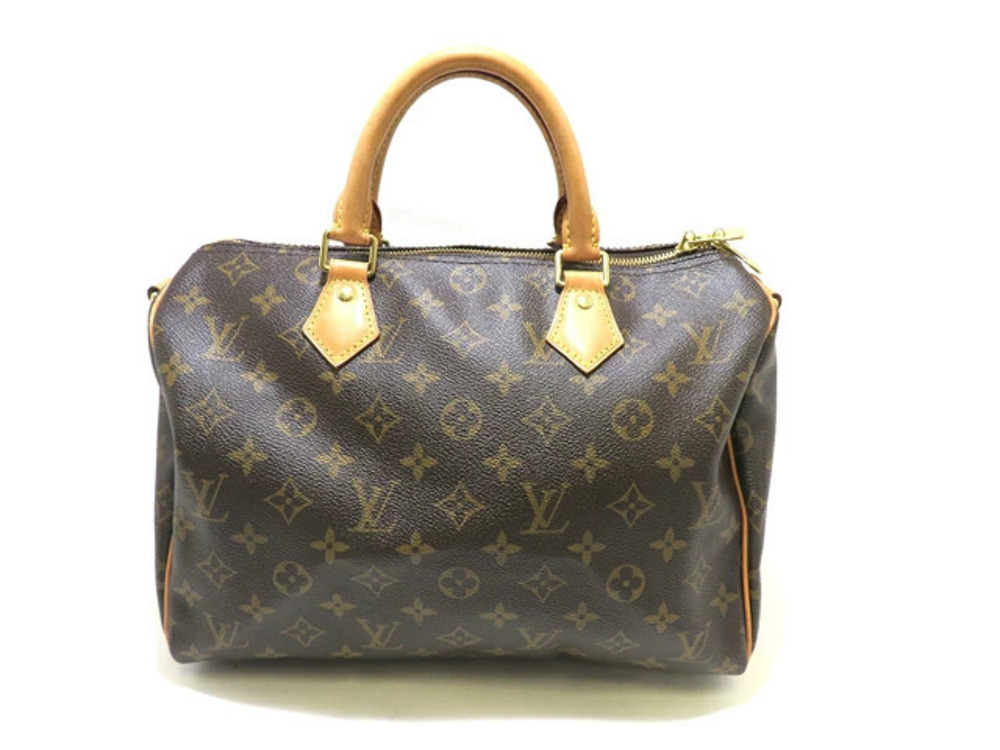 Louis Vuitton Speedy Bandouliere Monogram Bag Shoulder Brown